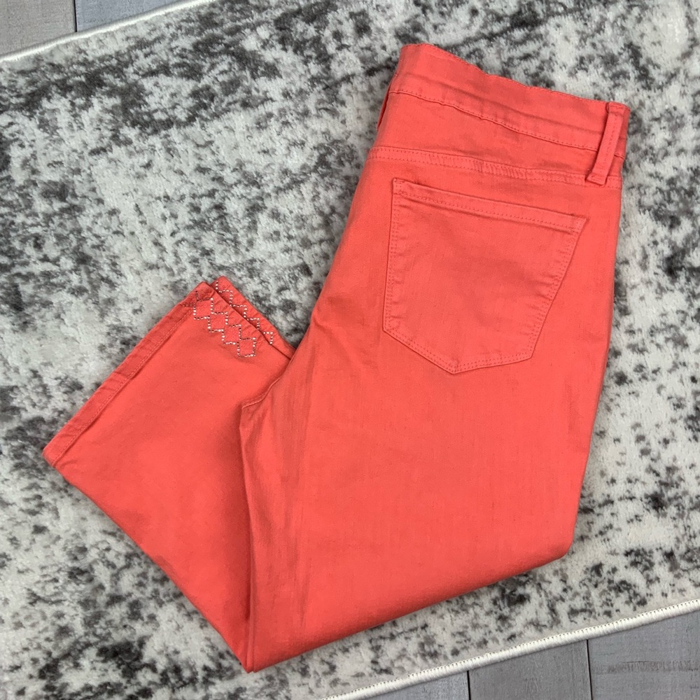 Not Your Daughter’s Jeans coral embellished crop